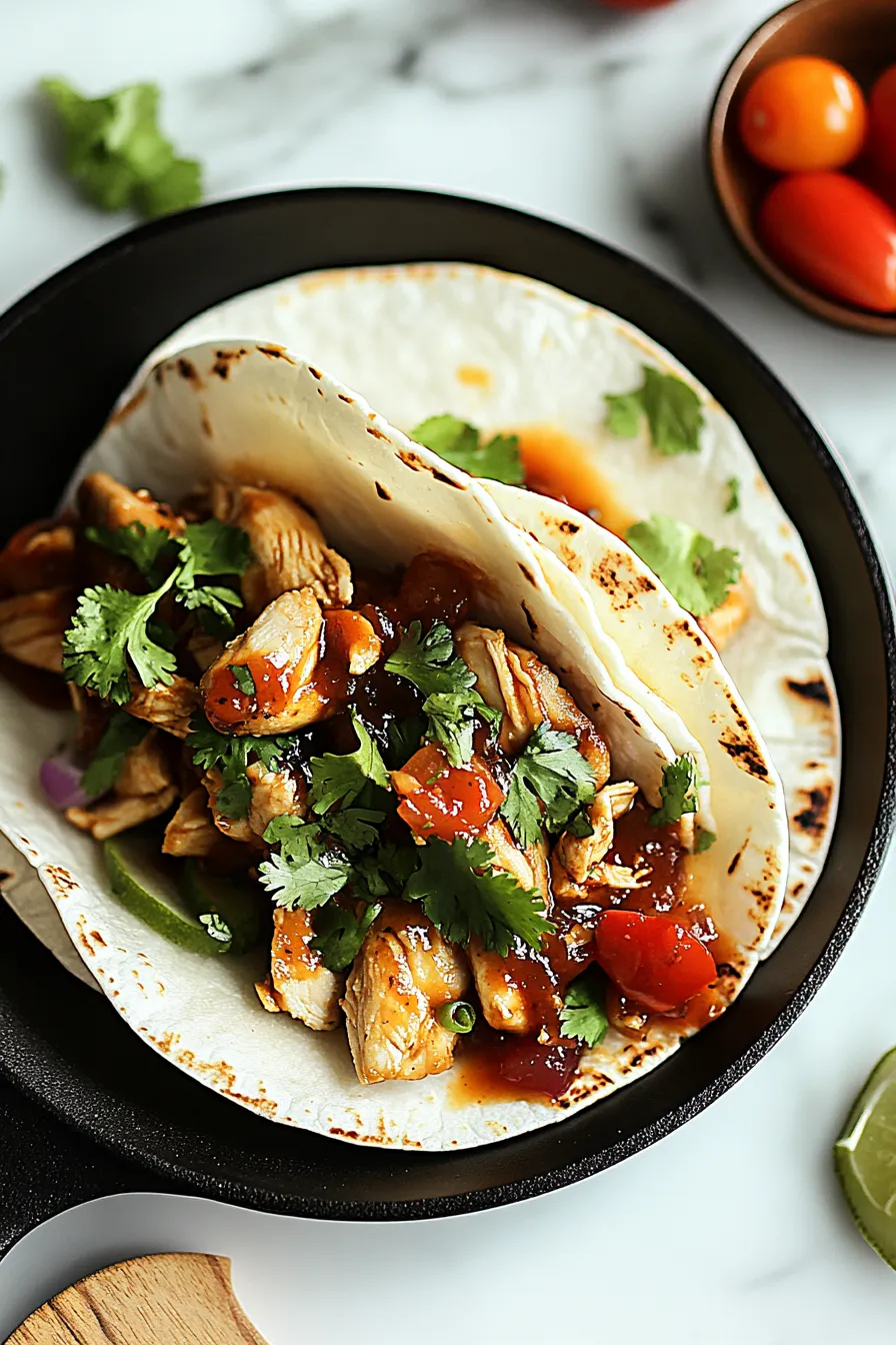 Garlic Butter Honey BBQ Chicken Tacos – Fast Comfort Food