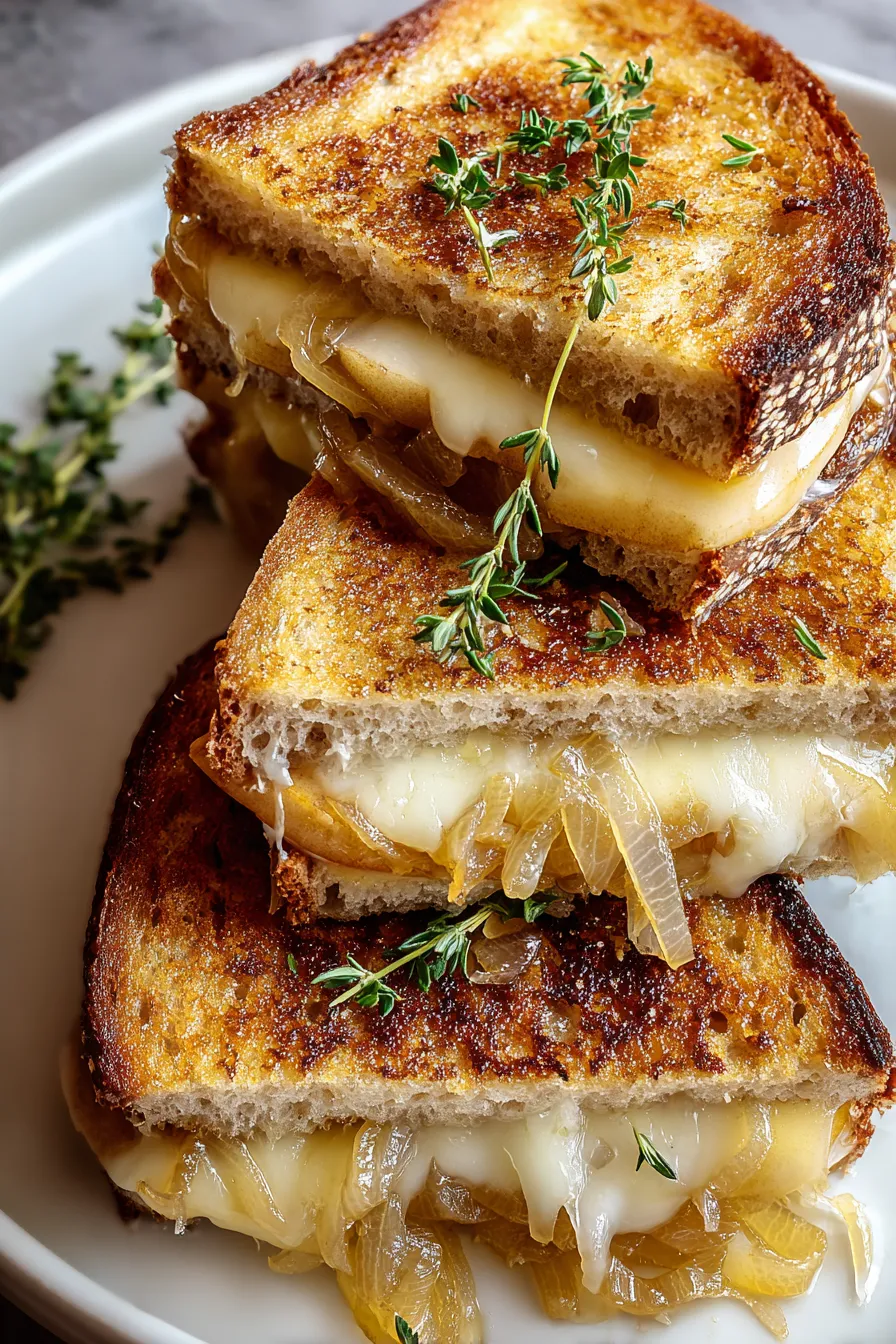 French Onion and Apple Grilled Cheese – Fast Comfort Food