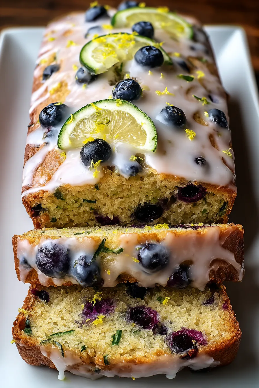 Fresh Blueberry Zucchini Bread With Lemon Glaze – Fast Comfort Food