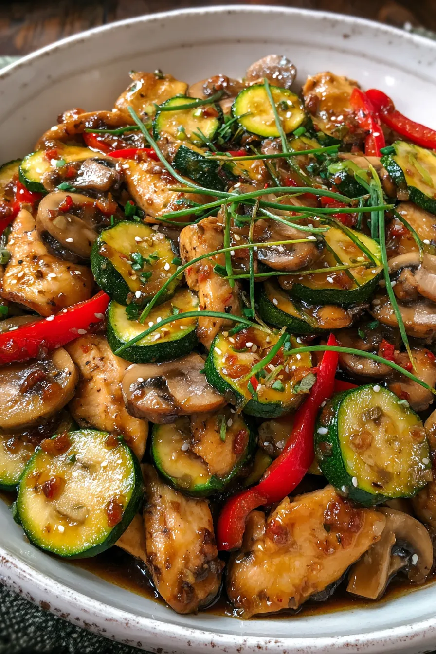 Zucchini Mushroom Chicken Stir Fry – Fast Comfort Food